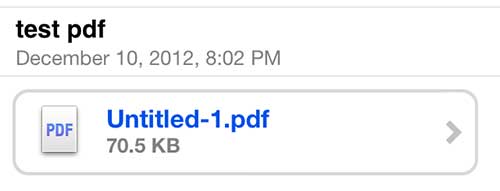 long press the pdf attachment in the mail app