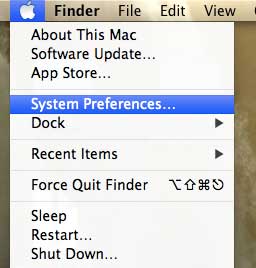 Open the System Preferences menu