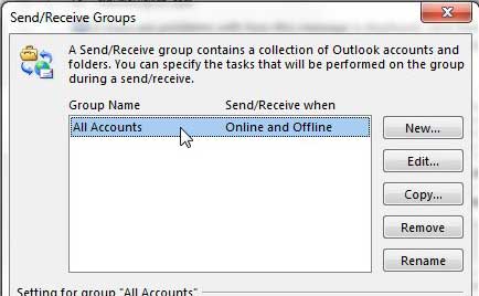 select the all accounts option