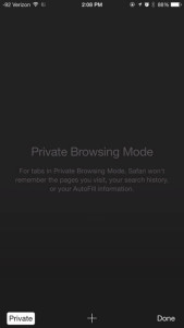 iphone 6 private browsing ios 8