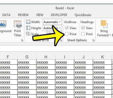 stop printing gridlines in excel 2013