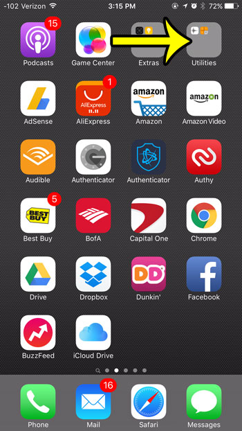 example of a folder in ios 9