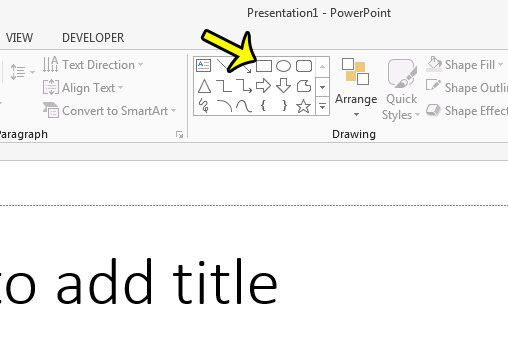 draw a rectangle in powerpoint 2013