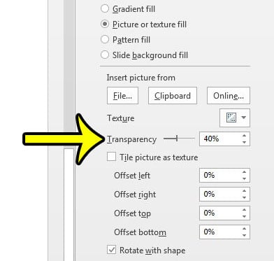 make a picture transparent in powerpoint 2013