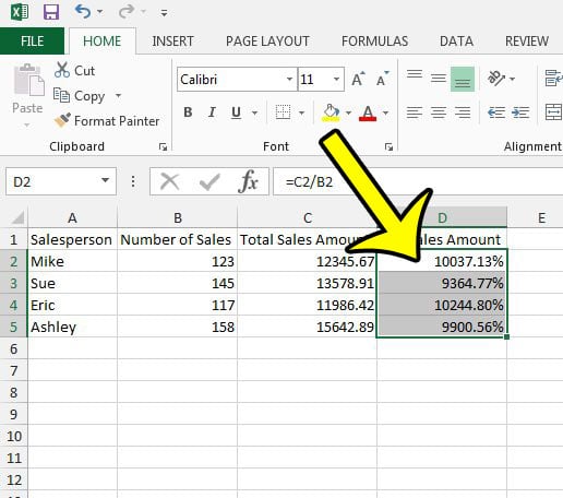 select cells with percentage symbols