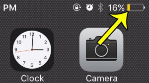 yellow battery icon iphone 6