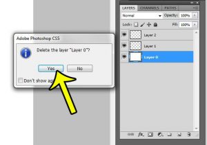 how to delete background layer in photoshop cs5