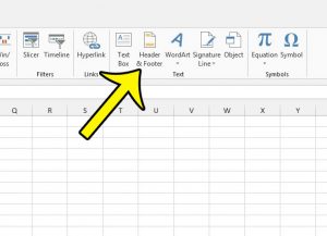 how to add a header in excel 2013
