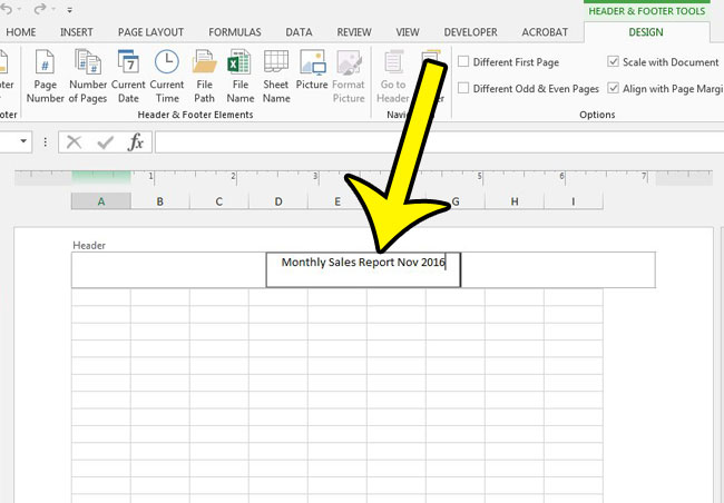 how to print a title at the top of every page in excel 2013
