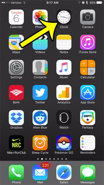 How to Turn Off the Snooze Option for an Alarm on an iPhone 7 1 open the clock app