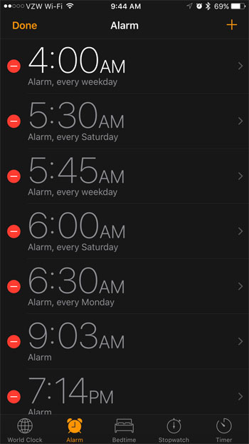 select the alarm for which you want to set a song as the alarm