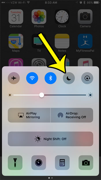 how to turn off do not disturb on an iphone 7