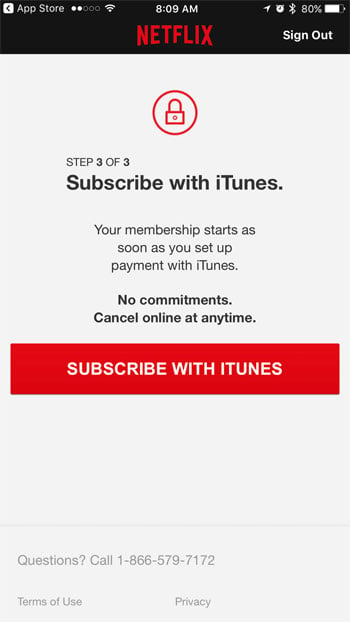 how to sign up for and set up netflix on an iphone 7