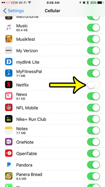 how to stop netflix from using cellular data on iphone