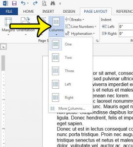 how to add a column in word 2013