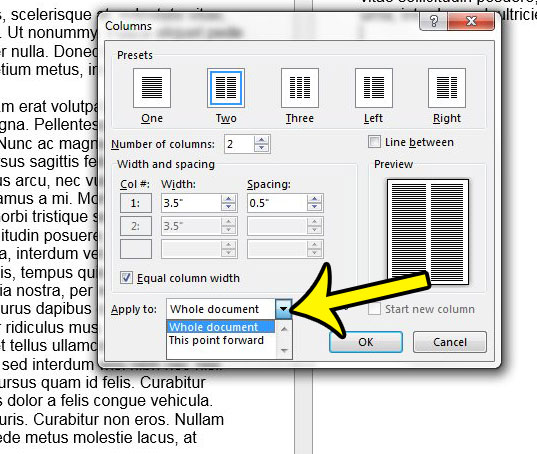 how to insert a column in word 2013