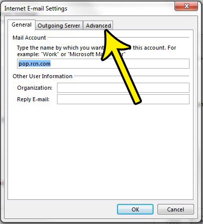 how to change the smtp port number in outlook 2013