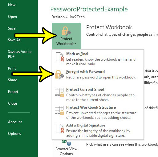 how to password protect a spreadsheet in excel 2013