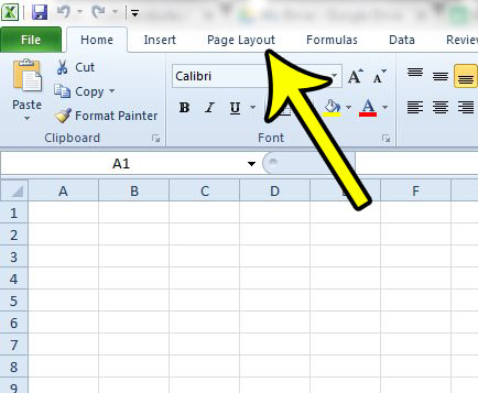 change paper size in excel 2010