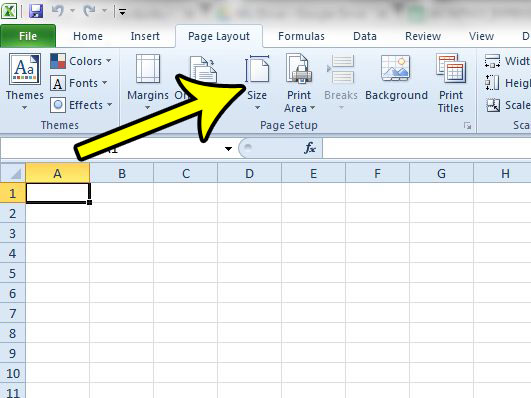 how to switch from letter to legal in excel 2010