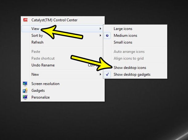 How to Hide or Unhide Desktop Icons in Windows 7 2 how to unhide desktop icons in windows 7
