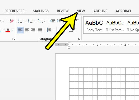 how to get rid of gridlines in word 2013
