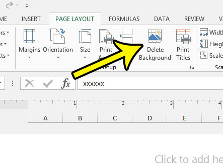 how to remove a watermark in excel 2013