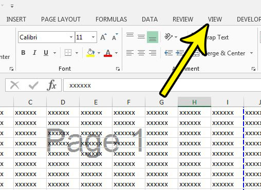 how to change the view in excel 2013