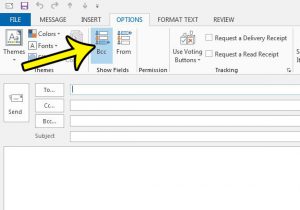 how to show the bcc field in outlook 2013