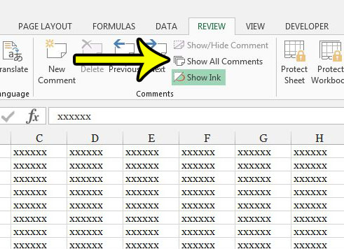 how to show all comments in excel 2013