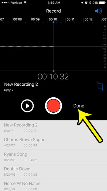 iphone how to record a voice memo