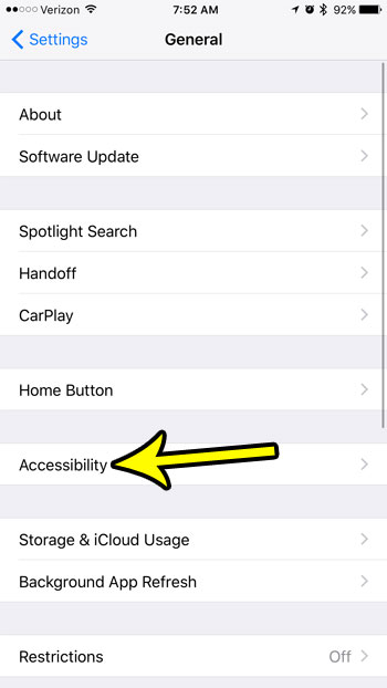 iphone accessibility menu