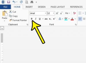 how to remove bold text formatting in word 2013