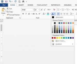 how to change the font color in word 2013