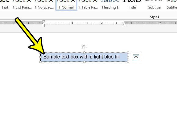 select text box in word 2013
