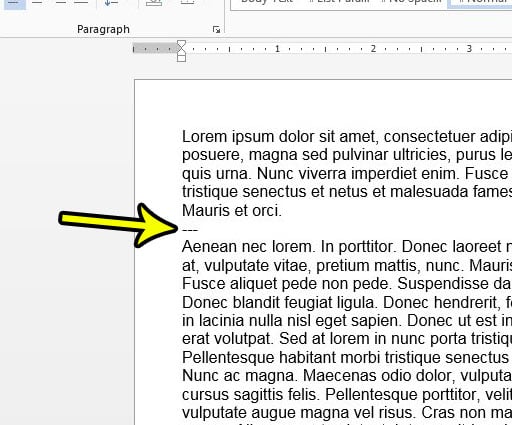 How to Add a Horizontal Line in Word 2013 5 horizontal line shortcut in word 2013
