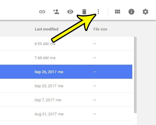 google docs more actions