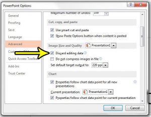 how to discard editing data in powerpoint 2013