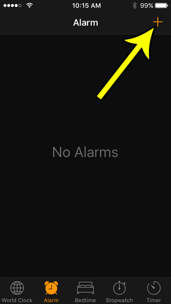 how to set an alarm clock on iphone se