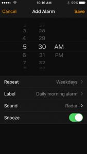how to create an alarm on the iphone se