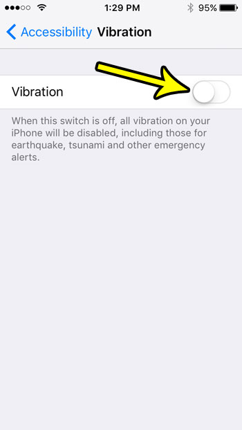 iphone se how to turn off all vibration