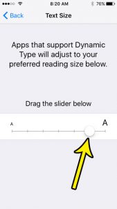 apple iphone se how to change font size