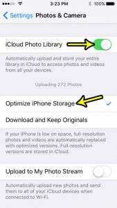 how to manage picture storage on an iphone se
