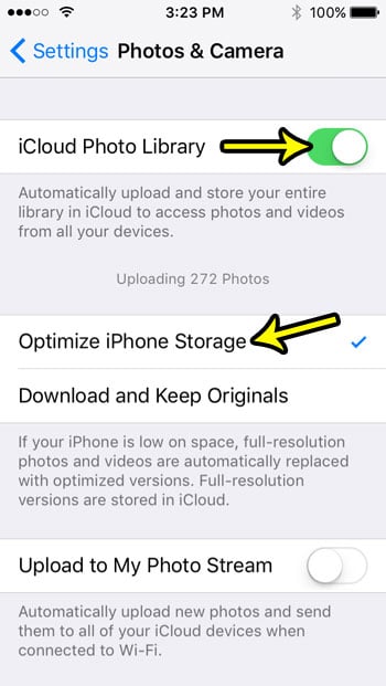 how to manage picture storage on an iphone se