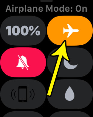 how to put apple watch into airplane mode