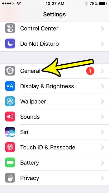 How Much Space is Being Used By Pre-Installed Apps on an iPhone SE? 2 select the general option