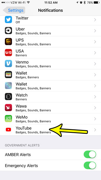remove the red circle with the number on youtube iphone