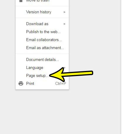 switch google docs page orientation