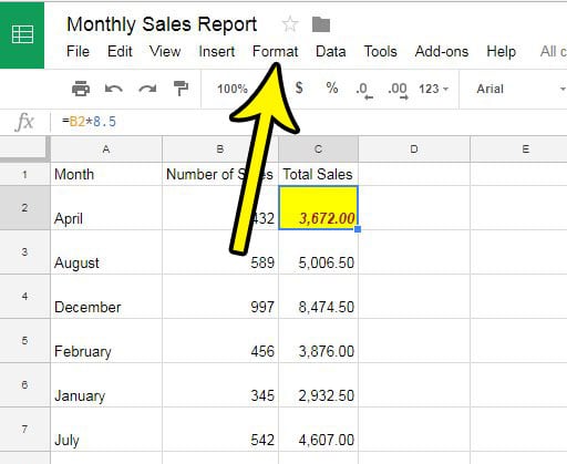 how to remove cell formatting in google sheets