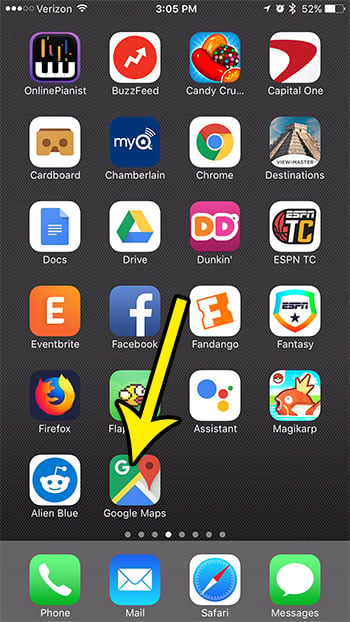 iphone open google maps app